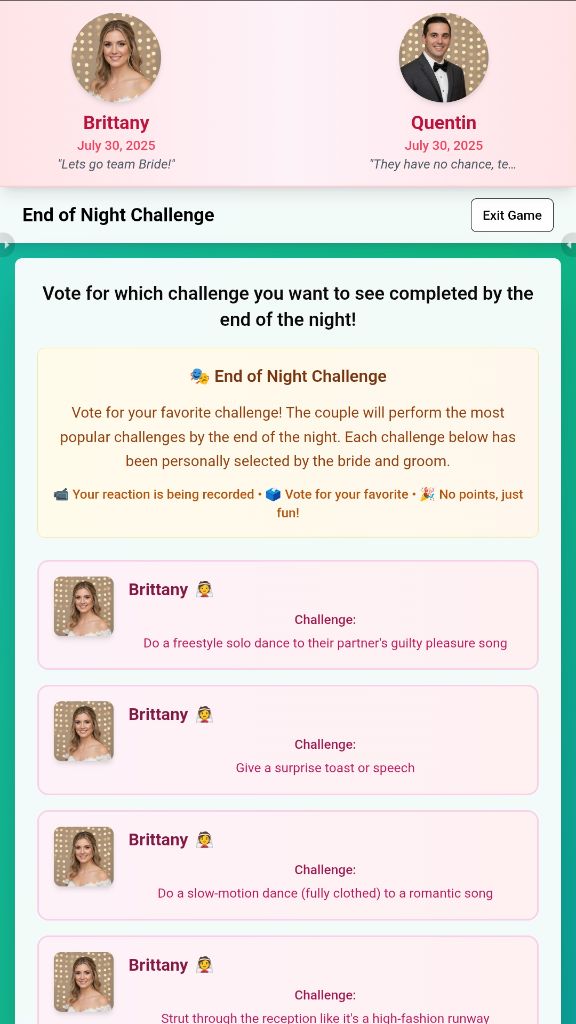 End of Night Challenge Game