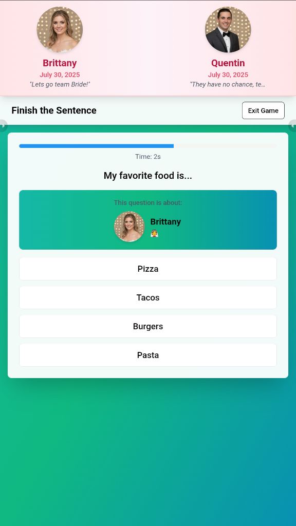 Finish the Sentence Game
