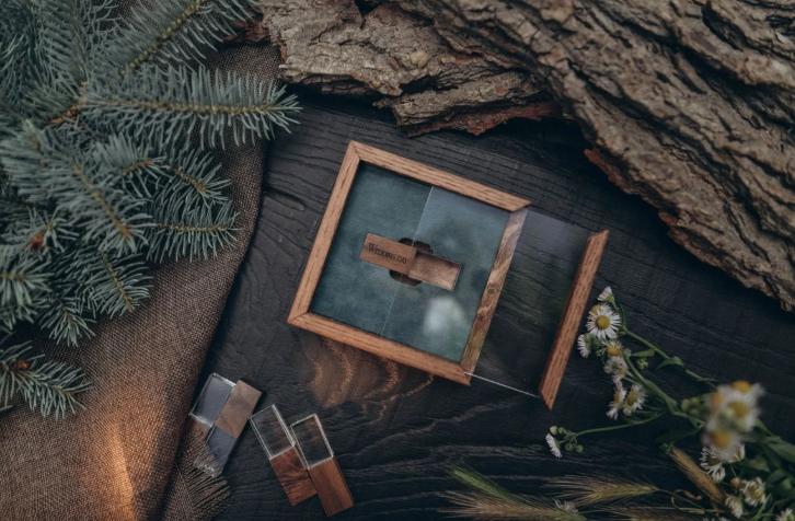 Handcrafted Wooden USB Package